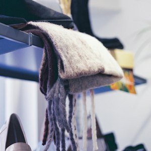 Grey Merino Scarf
